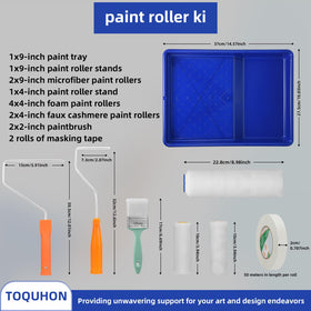 TOQUHON 4-inch roller set ideal for edges and trim.