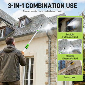 TOR brush head with jets removes stubborn dirt on tough surfaces