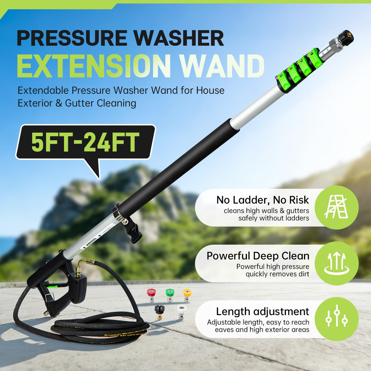 TOR gutter cleaner attachment makes roofline debris easy to remove