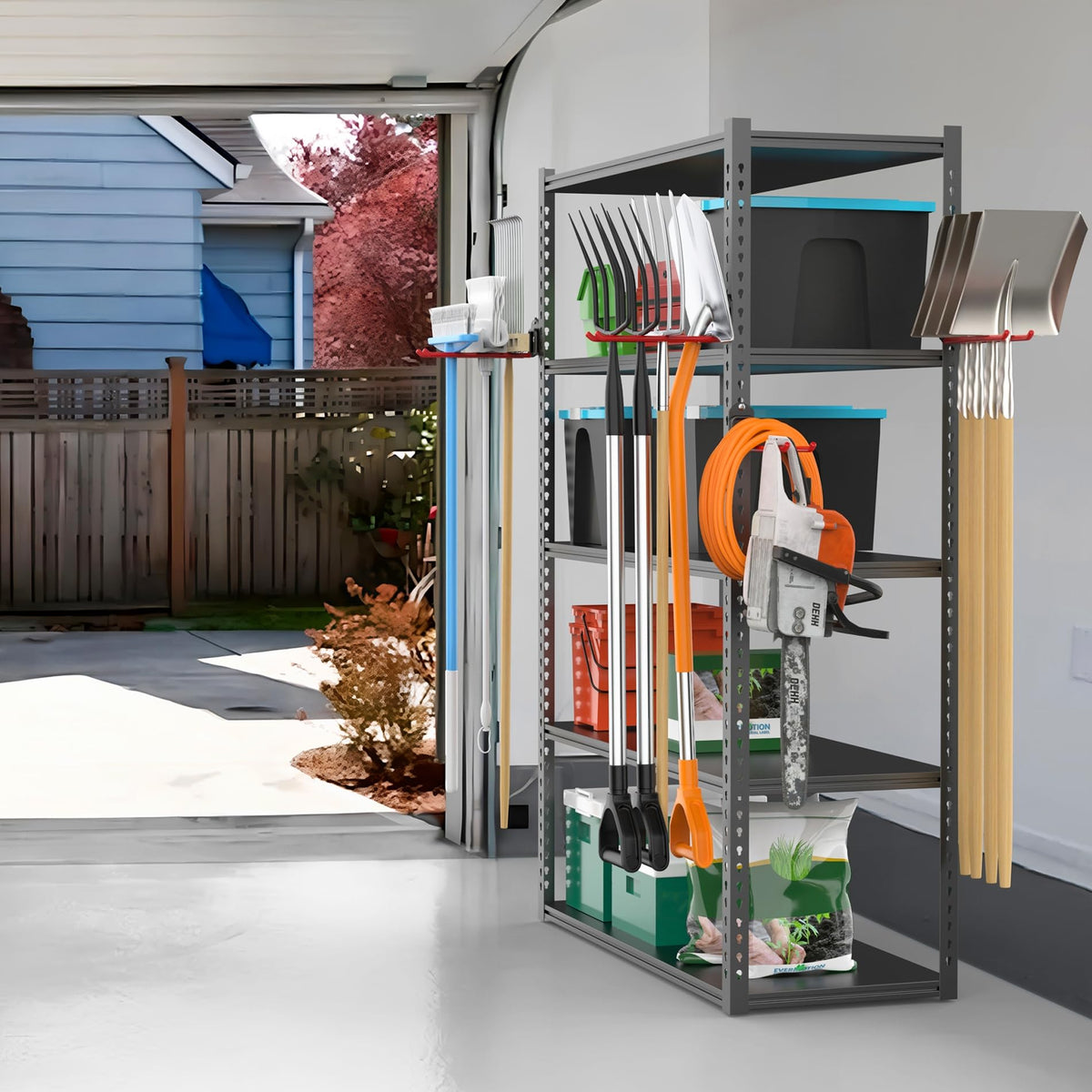 TORACK adjustable hook placement allows a customizable layout for awkward spaces