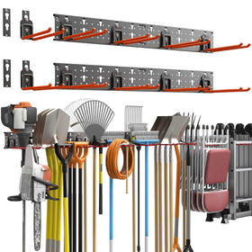 TORACK garden tool organizer wall mount keeps tools accessible and off the floor