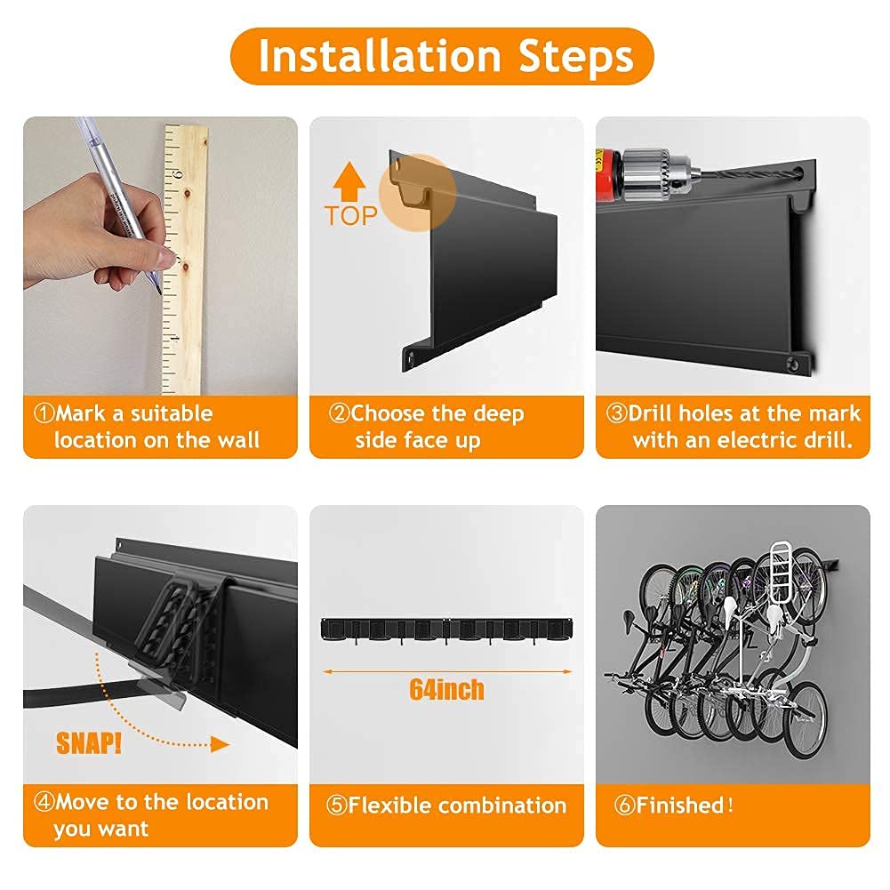 Powder-coated rails resist scratches and weather in garages.