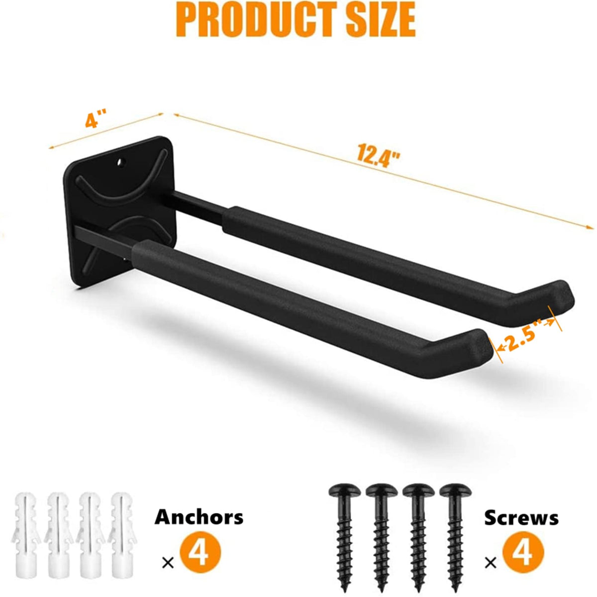 TORACK rubber-coated hooks prevent scratches on delicate surfaces.