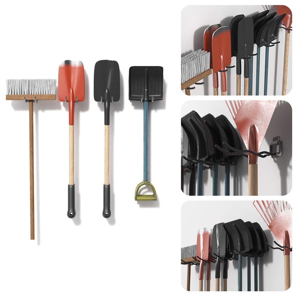 TORACK wall mount garage storage system keeps items neatly organized and easy to access.