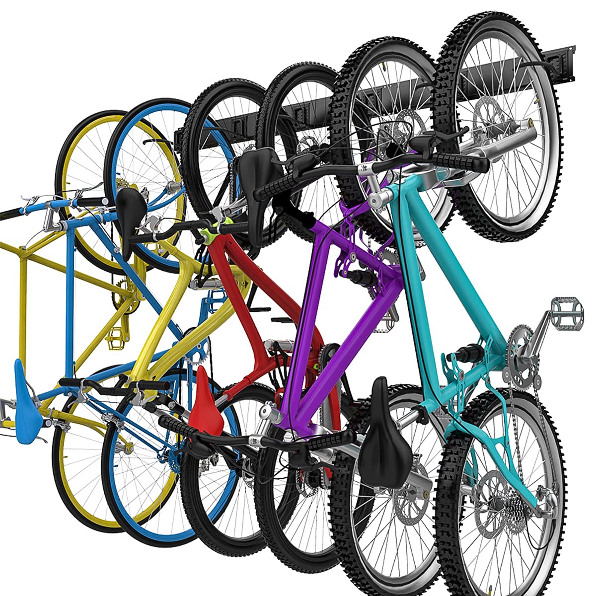 TORACK wall-mounted bike rack keeps bikes off the floor and neat.
