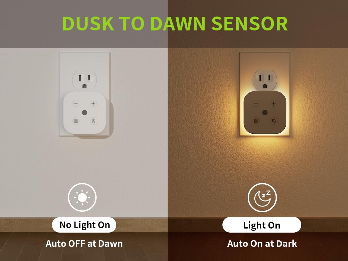 TORANKOS dimmable LED night light offering five brightness levels for night visibility.