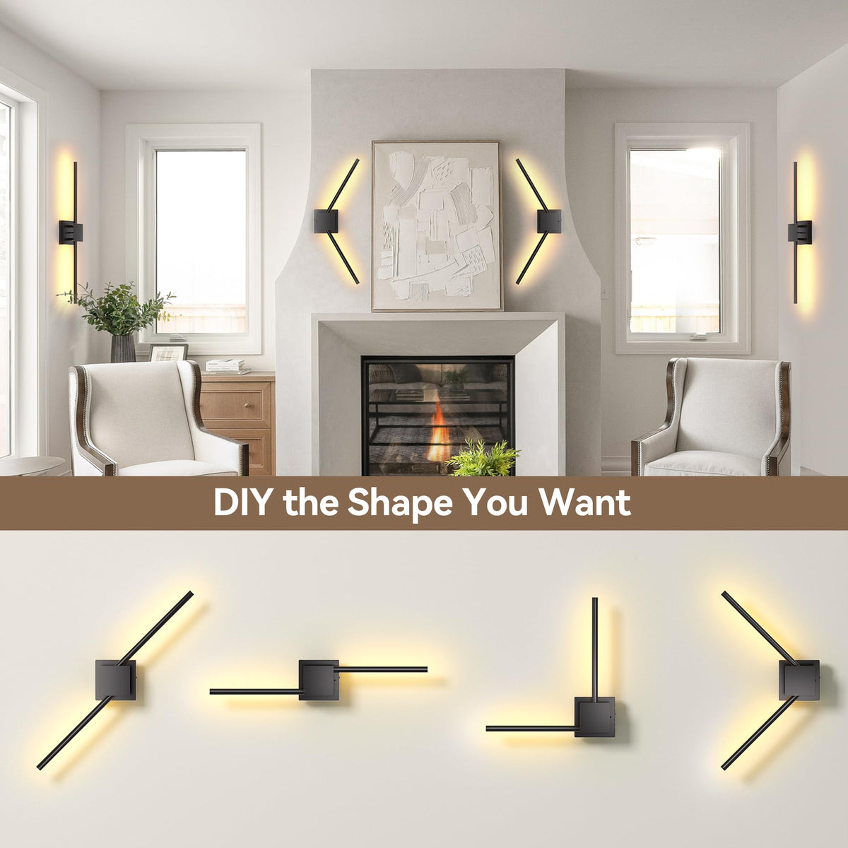 Torchlet dimmable LED wall light offering 3000K to 6500K for mood scenes.
