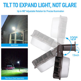 TORCHSTAR 130-degree beam covers wider outdoor areas effectively.