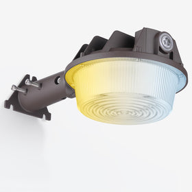 TORCHSTAR 3CCT LED barn light with dusk-to-dawn operation for outdoor security.