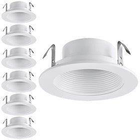 TORCHSTAR 4-inch classic white recessed trim for a clean ceiling update.