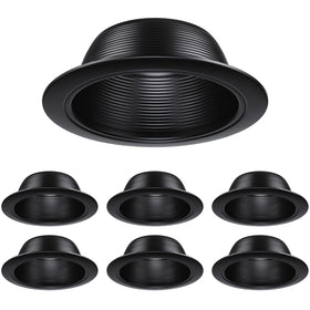 TORCHSTAR 6in black recessed trim front view for modern aesthetics.