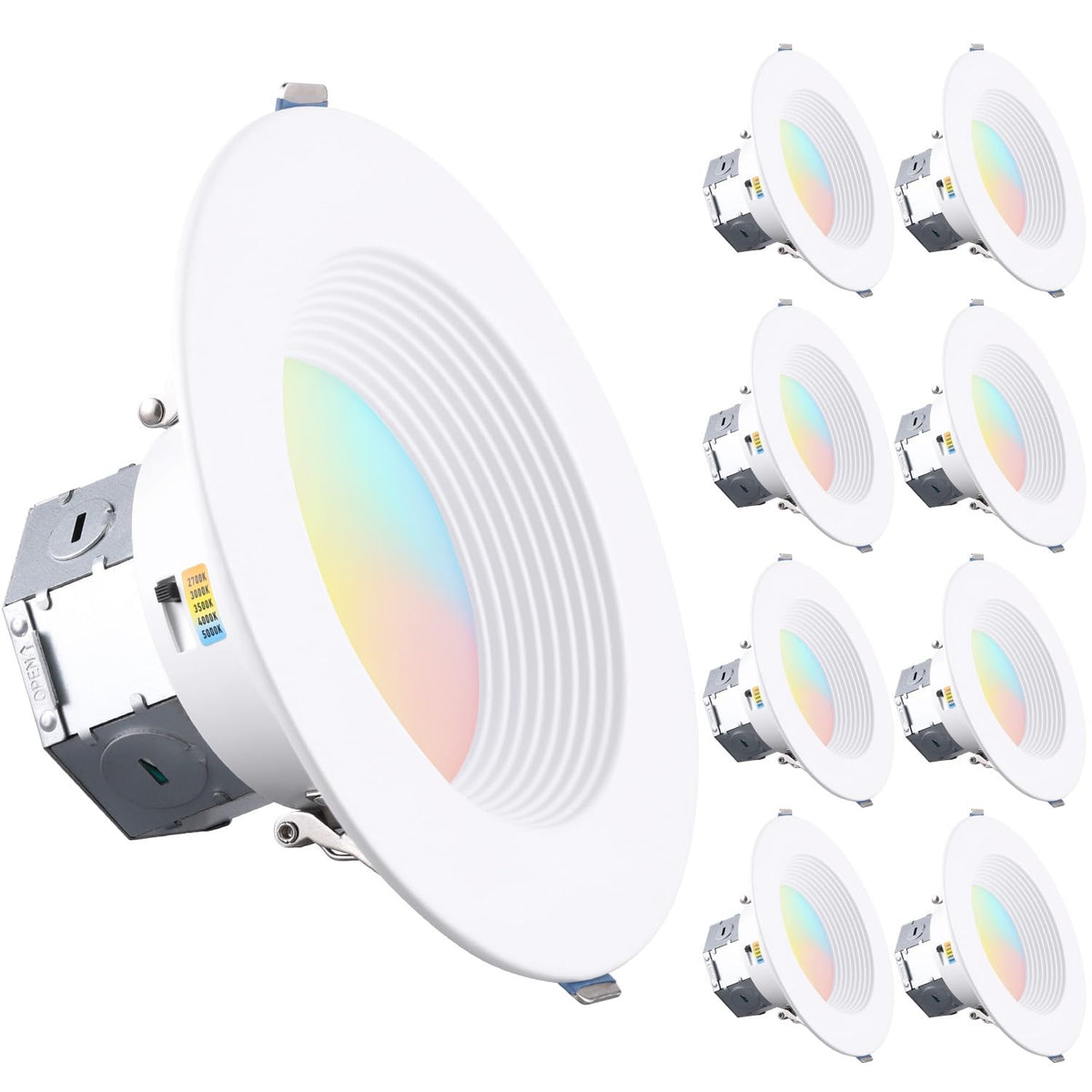 TORCHSTAR 6-inch downlight with J-box integration for easy ceiling installation