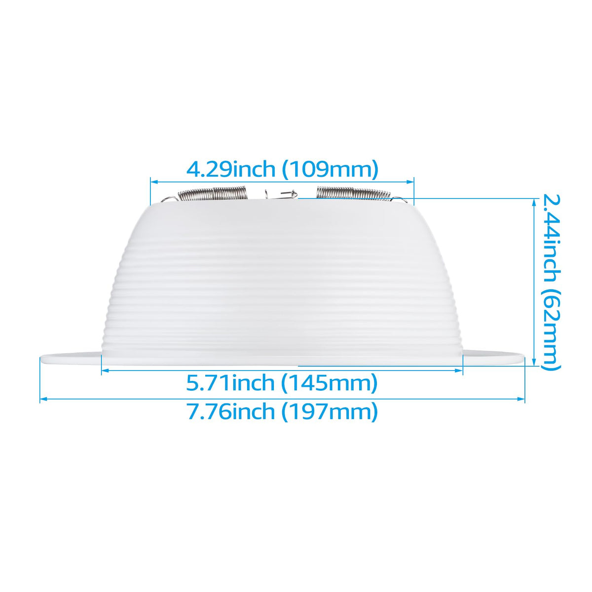 Torchstar 6-inch recessed trim with step baffle softens light and reduces glare