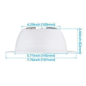 Torchstar 6-inch recessed trim with step baffle softens light and reduces glare