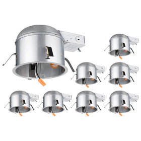 TorchSTAR 8-pack 6-inch remodel recessed housing for easy ceiling upgrades and clean installs