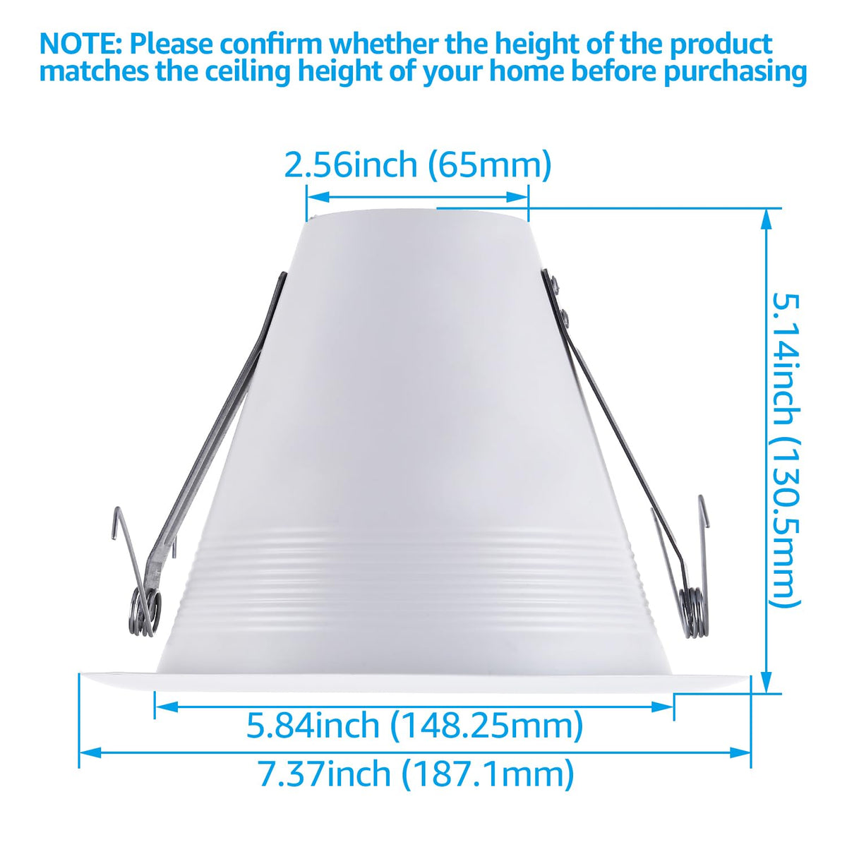 Torchstar air-tight baffle trim reduces drafts and improves ceiling energy efficiency.