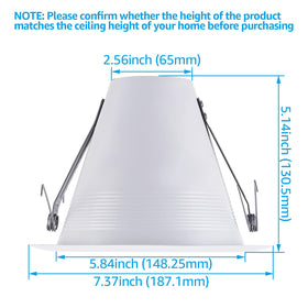 Torchstar air-tight baffle trim reduces drafts and improves ceiling energy efficiency.