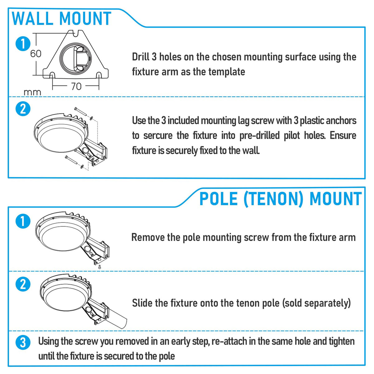 TORCHSTAR aluminum housing provides corrosion resistance and lasting performance.