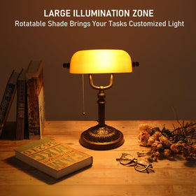 Close-up of 350-degree adjustable angle on Torchstar bankers lamp