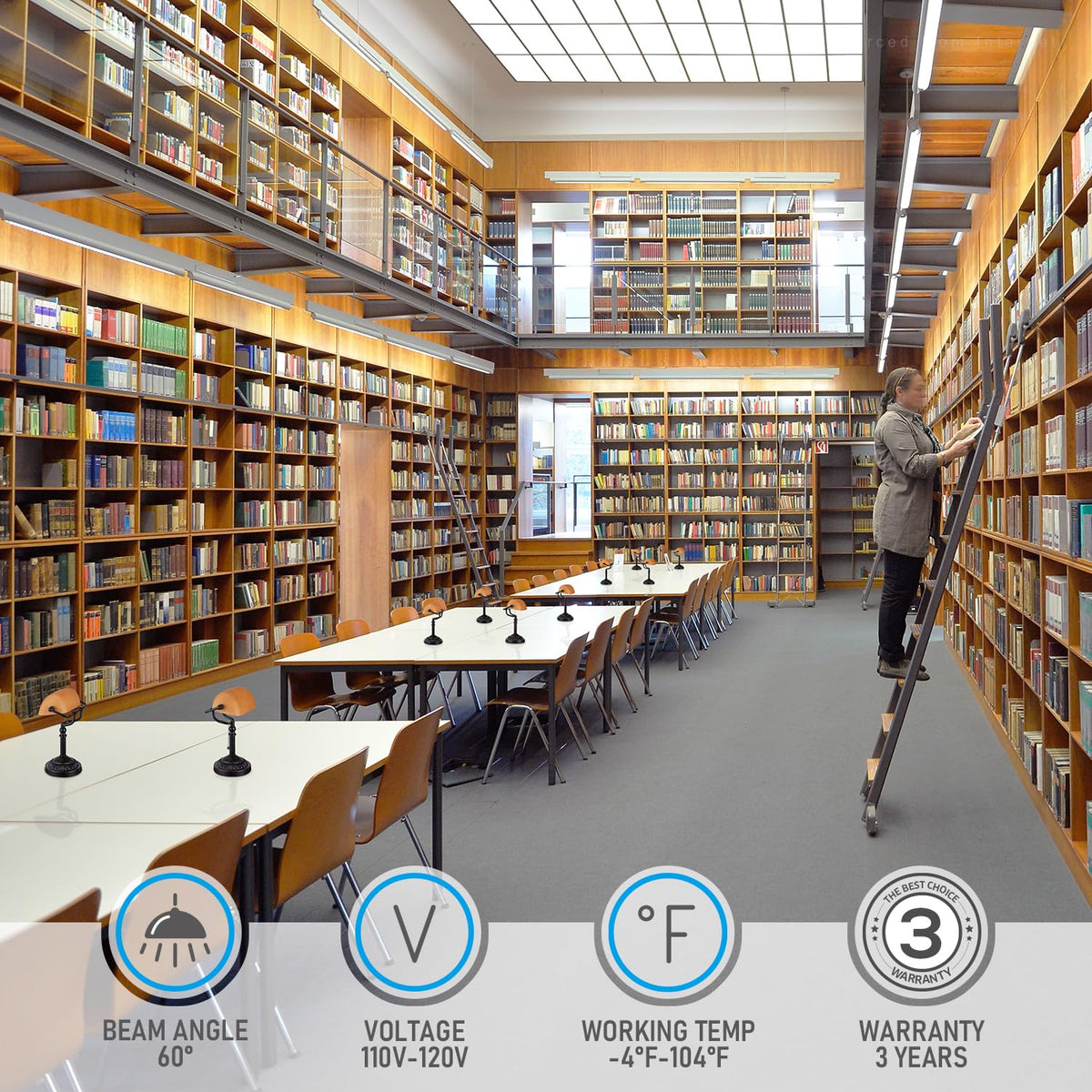 E26 compatibility on Torchstar lamp supports LED, incandescent, halogen bulbs