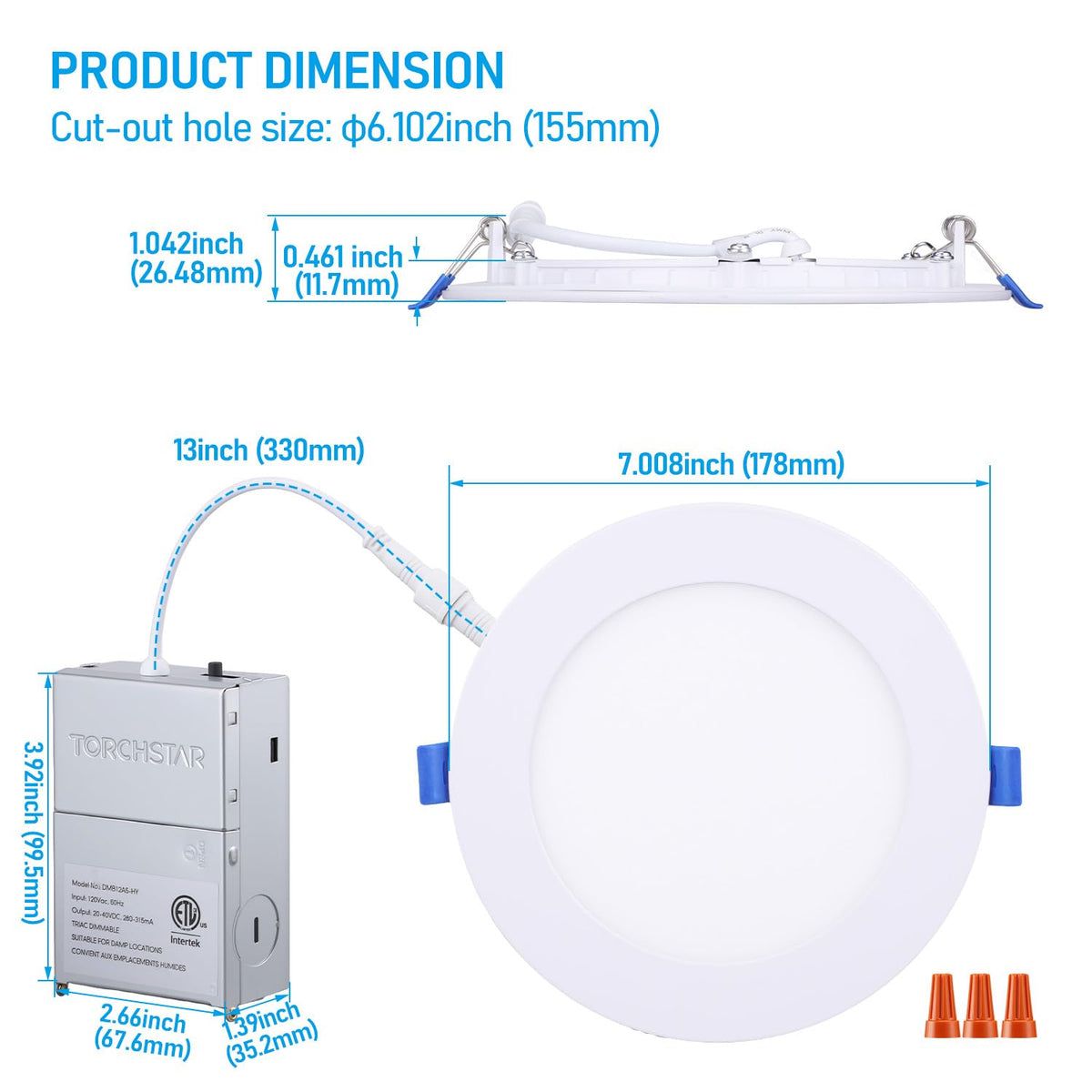 Torchstar Basic Series ETL and FCC certified for safety and reliability.