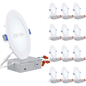 TORCHSTAR Basic Series 6-inch LED downlight close-up shows slim profile and 5-100% dimming