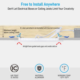 Dimmer control on TORCHSTAR Basic Series downlight with 5-100% range