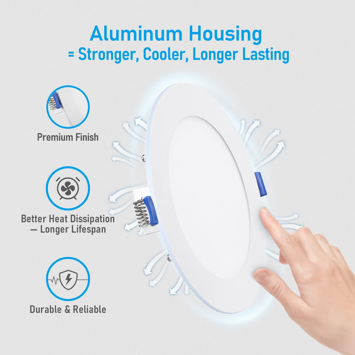 J-box and wiring on TORCHSTAR Basic Series 6-inch recessed light