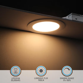 Torchstar Basic Series 6in LED recessed light with CRI90 delivers true colors for living rooms.