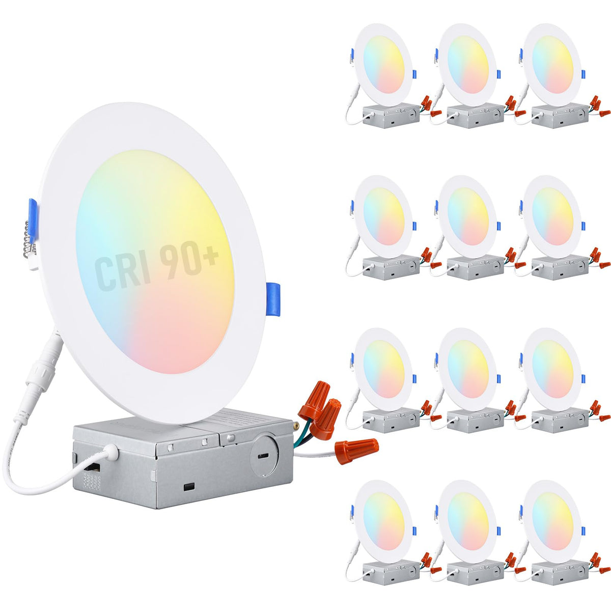 Torchstar Basic Series 6in LED recessed light with J-box enables easy installation and reliable performance.