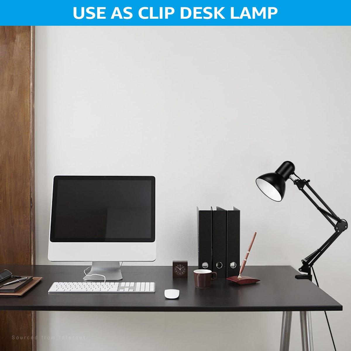 Torchstar black metal desk lamp base providing stable lighting