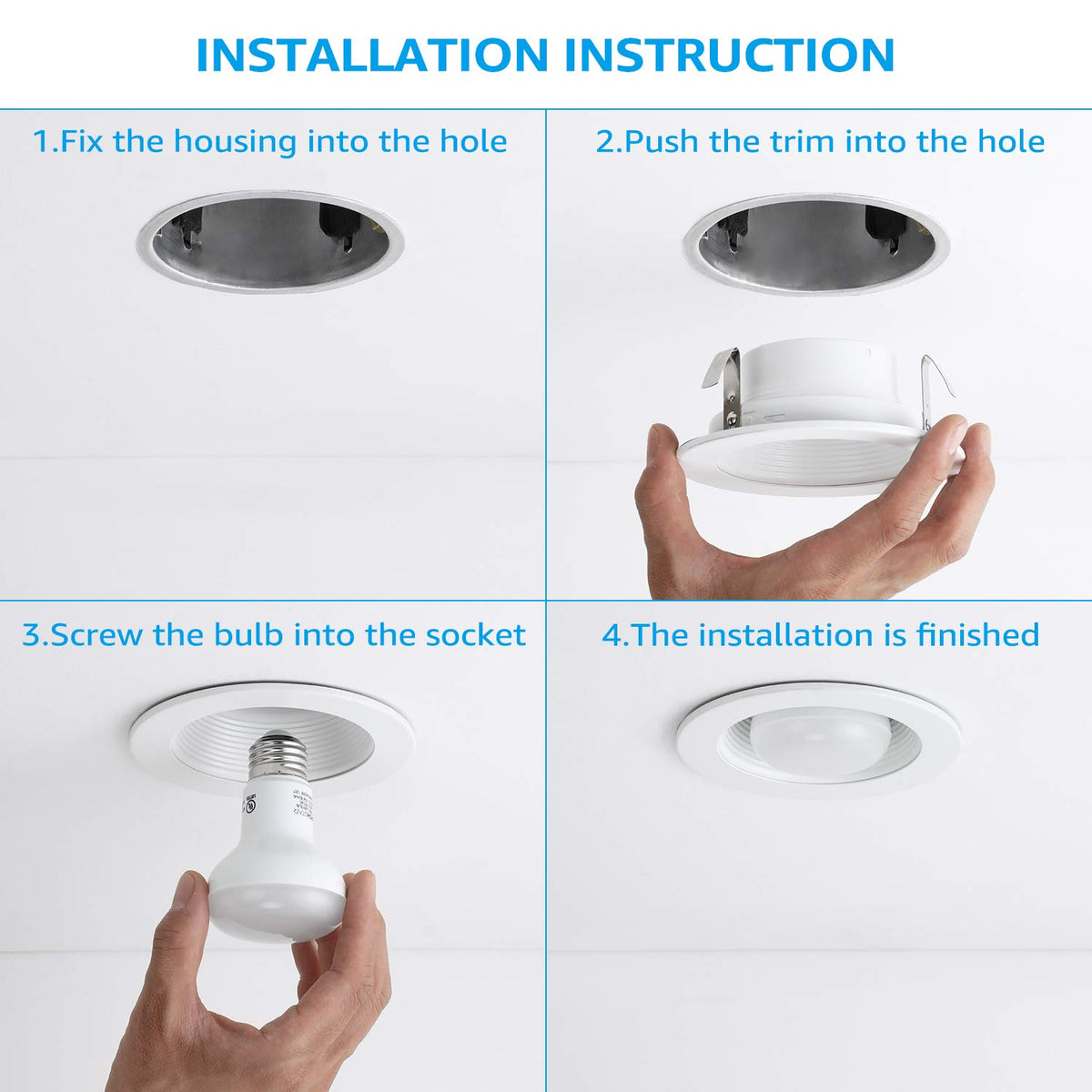 TORCHSTAR bulb-ready recessed trim supports easy bulb swaps.