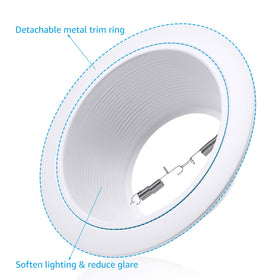 Torchstar detachable ring covers gaps between housing and ceiling for cleaner look