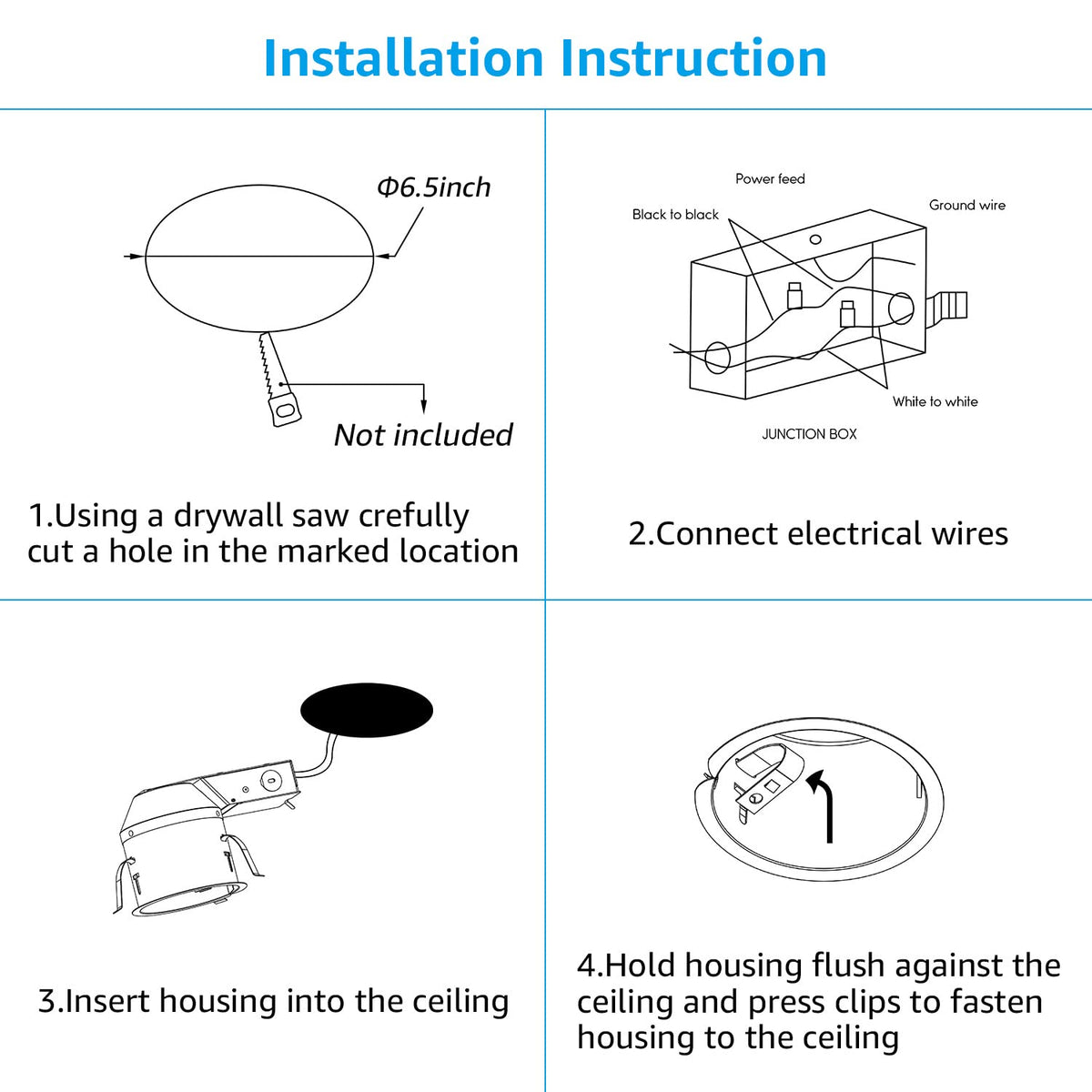 TorchSTAR durable metal construction recessed housing supports long-lasting use