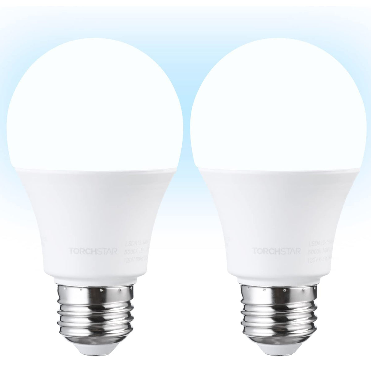 Torchstar garage bulb shines brightly inside a dim garage for clear nighttime visibility.