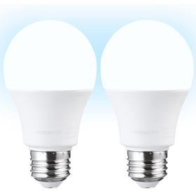 Torchstar garage bulb shines brightly inside a dim garage for clear nighttime visibility.