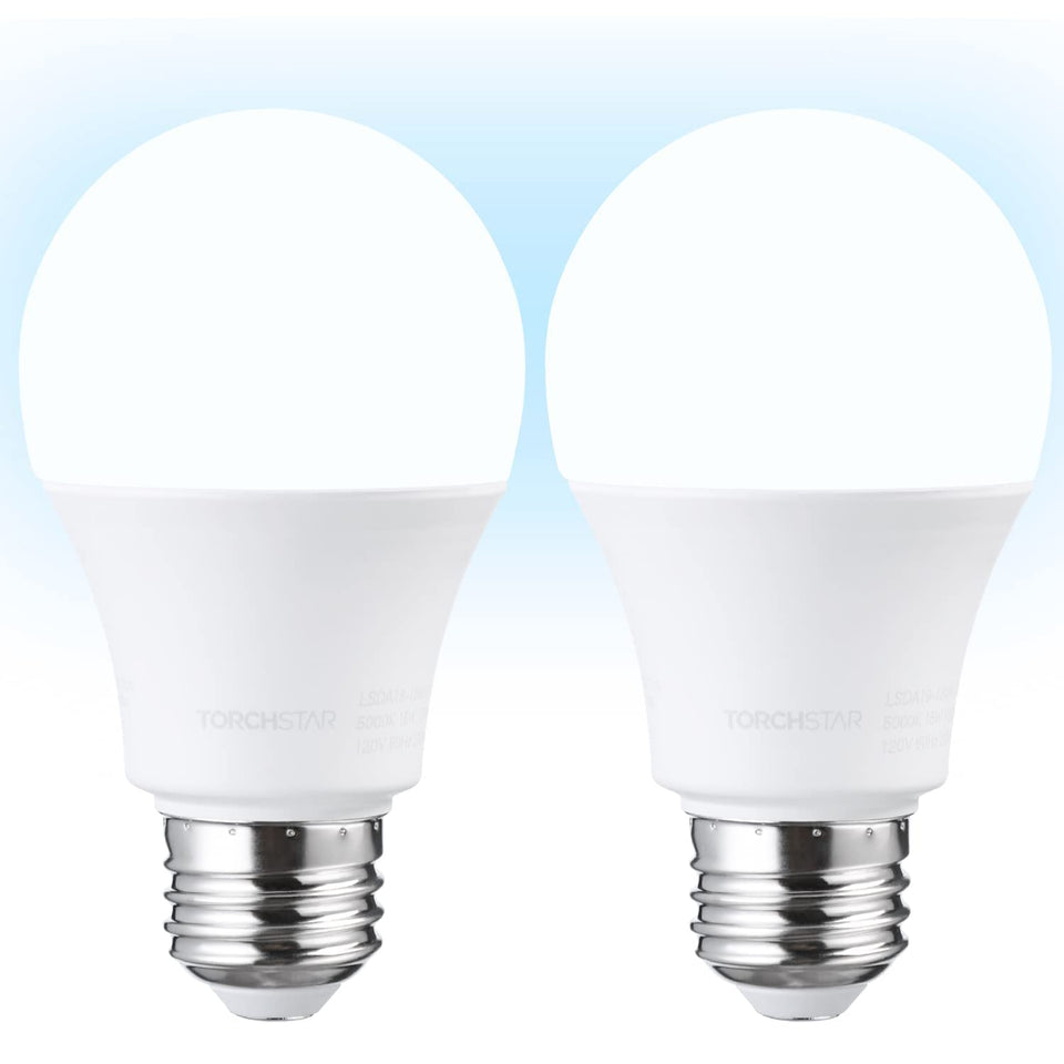 Torchstar garage bulb shines brightly inside a dim garage for clear nighttime visibility.