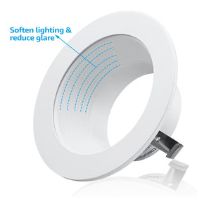 TORCHSTAR Halo/Juno remodel-compatible recessed trim for 4-inch cans.