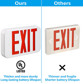 Torchstar LED exit sign with double-face arrows, clear guidance from either direction.