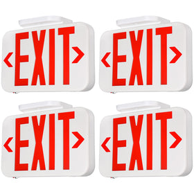 TORCHSTAR LED exit sign front view with dual arrows for clear direction cues.