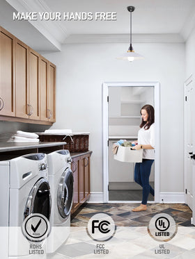 TORCHSTAR LED motion sensor bulb in laundry area provides automatic illumination