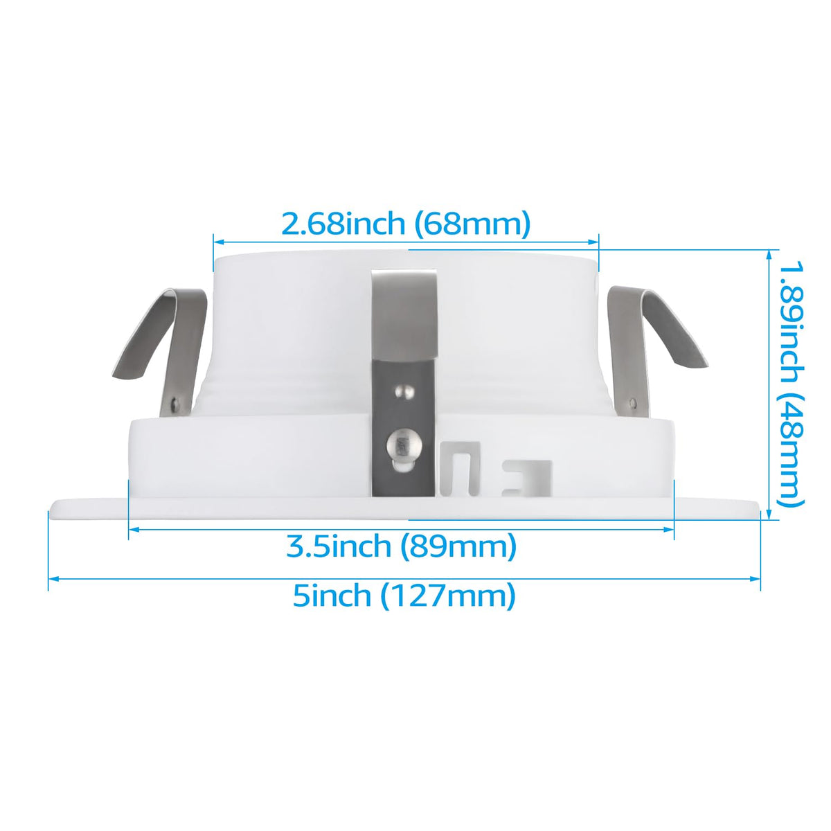 TORCHSTAR metal step baffle trim softens light and reduces glare.