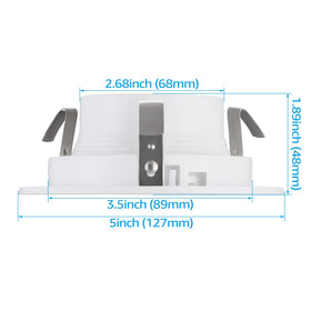 TORCHSTAR metal step baffle trim softens light and reduces glare.