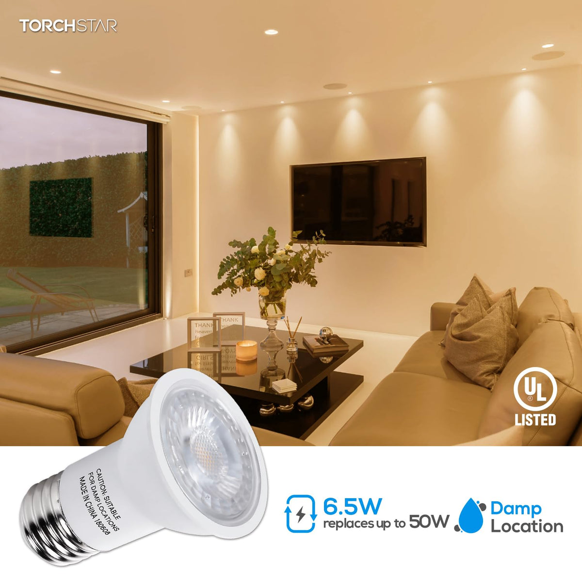 TORCHSTAR PAR16 LED bulb 40-degree beam for targeted illumination.