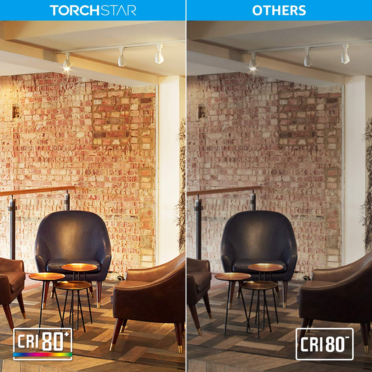 TORCHSTAR PAR16 LED bulb damp-rated for indoor bathroom or kitchen use.