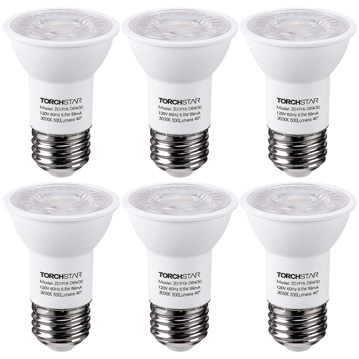 TORCHSTAR PAR16 LED bulb spotlight for precise track lighting efficiency.
