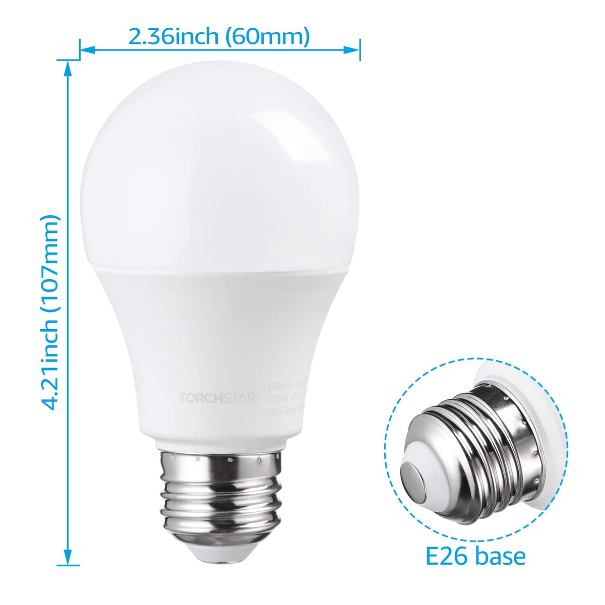 Torchstar vibration-resistant garage bulb withstands door movement