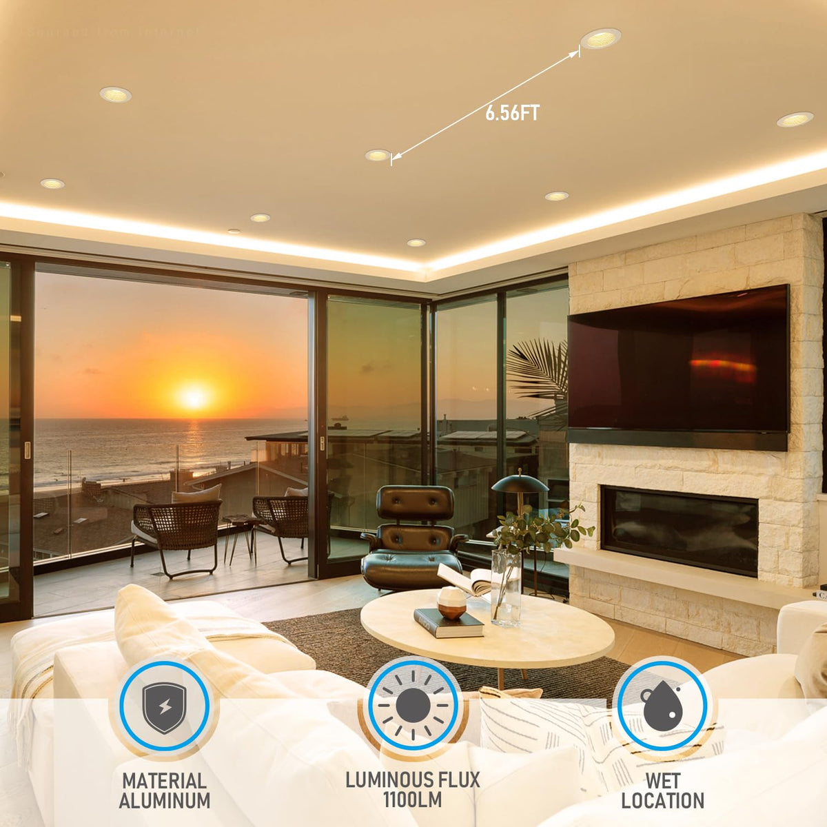 TORCHSTAR wet-location rated downlight suitable for bathrooms