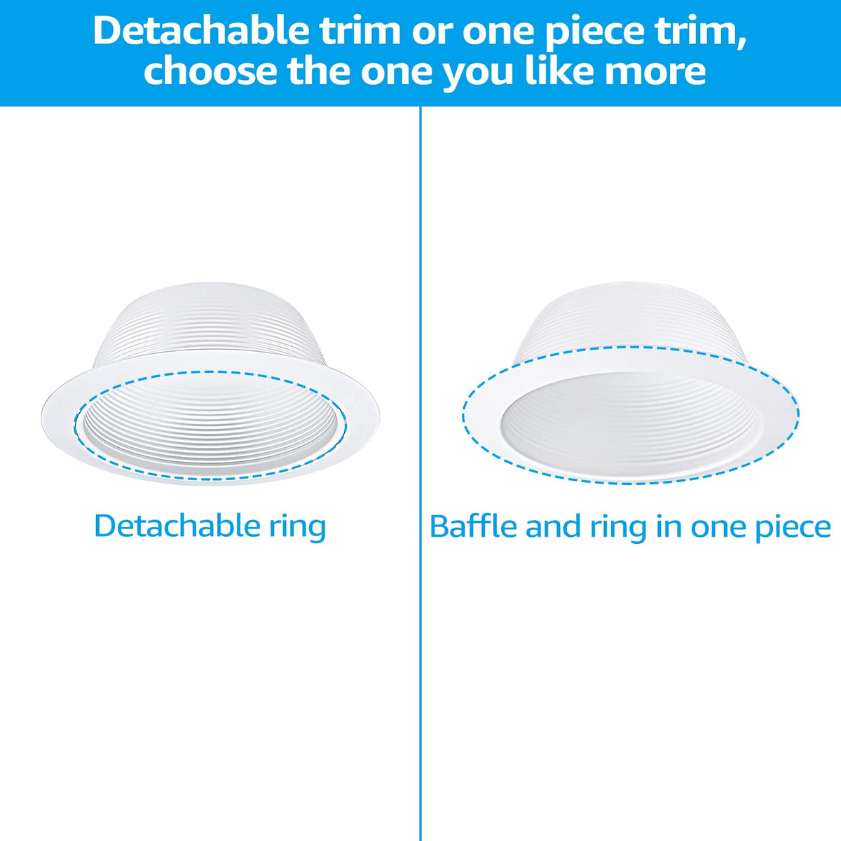 Torchstar white metal trim enhances modern ceiling aesthetics