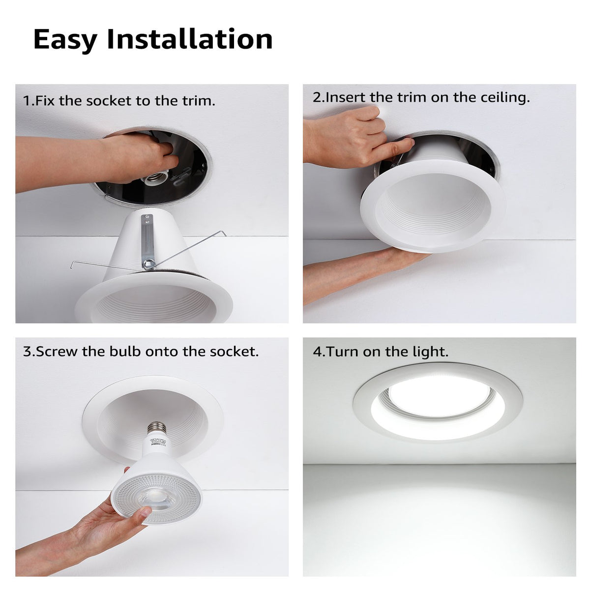 Torchstar compatible with PAR30, A19, BR30 bulbs for versatile lighting.